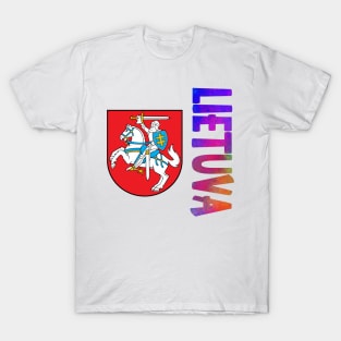 Lithuania (Lietuva in Lithuanian) Coat of Arms Design T-Shirt